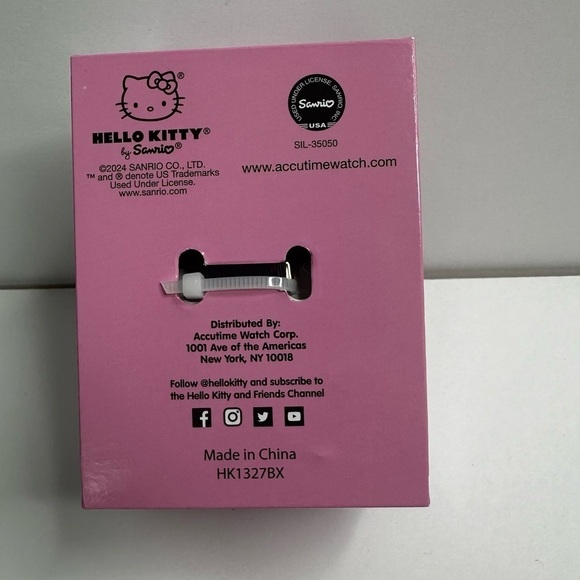 Hello Kitty Watch With Pastel Pink Sparkle Band New In Box - Picture 7 of 8